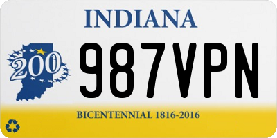 IN license plate 987VPN