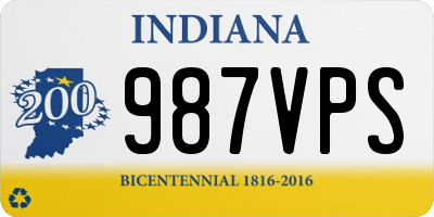 IN license plate 987VPS