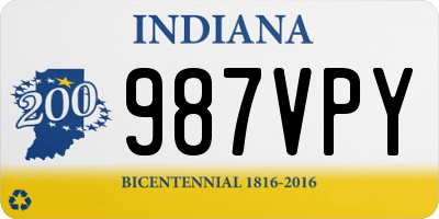 IN license plate 987VPY