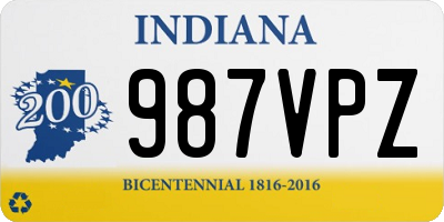 IN license plate 987VPZ