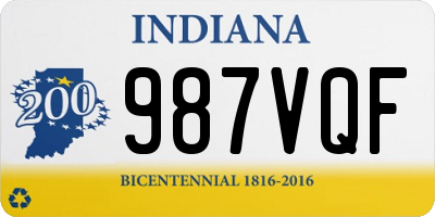 IN license plate 987VQF