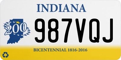 IN license plate 987VQJ