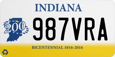 IN license plate 987VRA