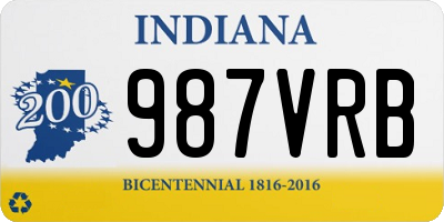 IN license plate 987VRB