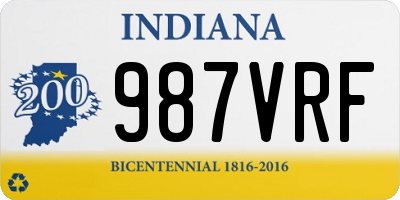 IN license plate 987VRF