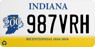 IN license plate 987VRH