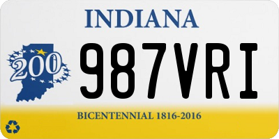 IN license plate 987VRI