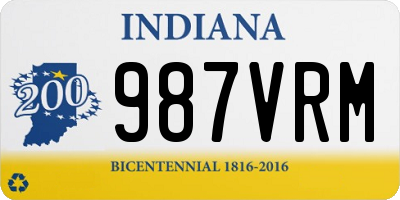 IN license plate 987VRM