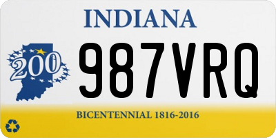 IN license plate 987VRQ