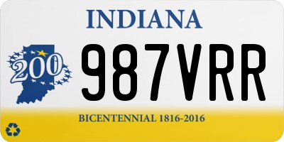 IN license plate 987VRR