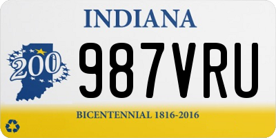 IN license plate 987VRU