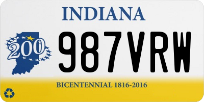 IN license plate 987VRW