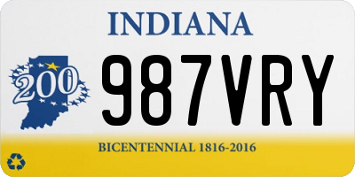 IN license plate 987VRY