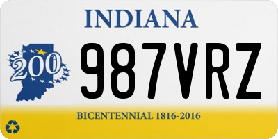 IN license plate 987VRZ