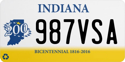 IN license plate 987VSA