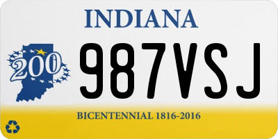 IN license plate 987VSJ