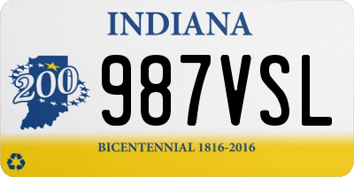 IN license plate 987VSL