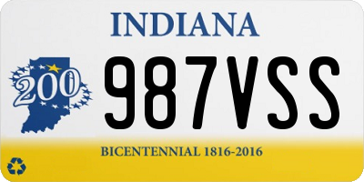 IN license plate 987VSS