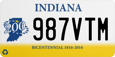 IN license plate 987VTM