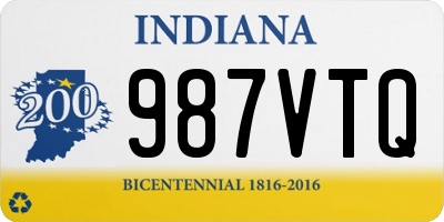 IN license plate 987VTQ