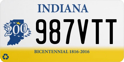 IN license plate 987VTT