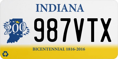 IN license plate 987VTX