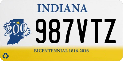 IN license plate 987VTZ