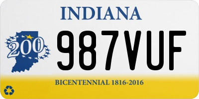 IN license plate 987VUF