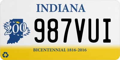 IN license plate 987VUI