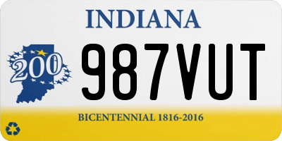 IN license plate 987VUT