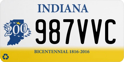 IN license plate 987VVC