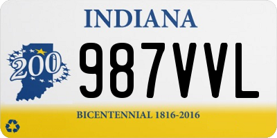 IN license plate 987VVL