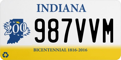 IN license plate 987VVM