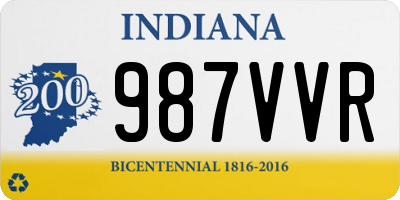 IN license plate 987VVR