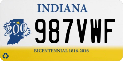 IN license plate 987VWF