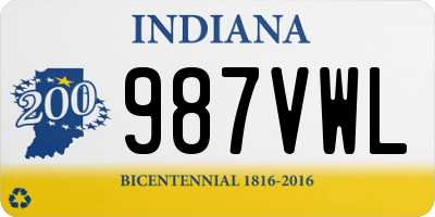 IN license plate 987VWL