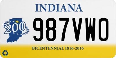 IN license plate 987VWO