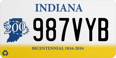 IN license plate 987VYB