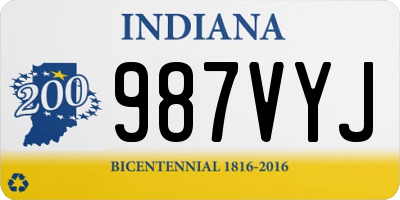 IN license plate 987VYJ