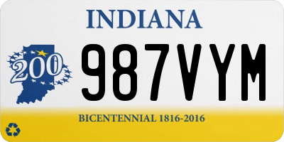 IN license plate 987VYM