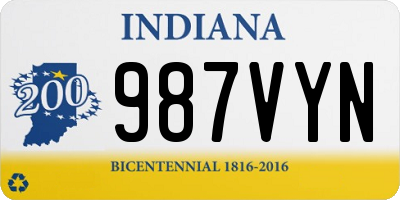 IN license plate 987VYN