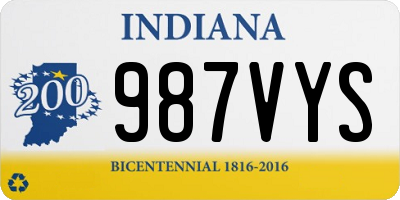 IN license plate 987VYS