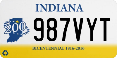 IN license plate 987VYT