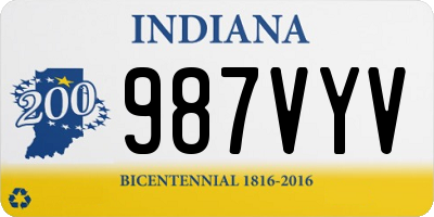IN license plate 987VYV