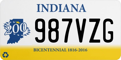 IN license plate 987VZG