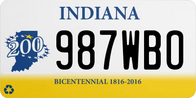 IN license plate 987WBO