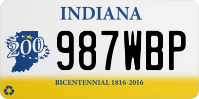 IN license plate 987WBP