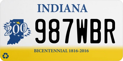 IN license plate 987WBR