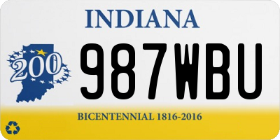 IN license plate 987WBU