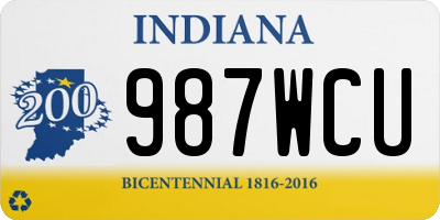 IN license plate 987WCU